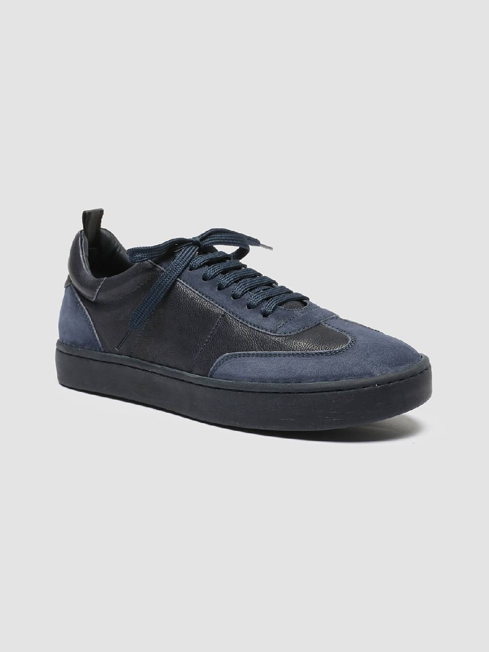 Officine Creative KOMBINED 001 Sneaker Basse in Camoscio e Pelle Blu Hotsell