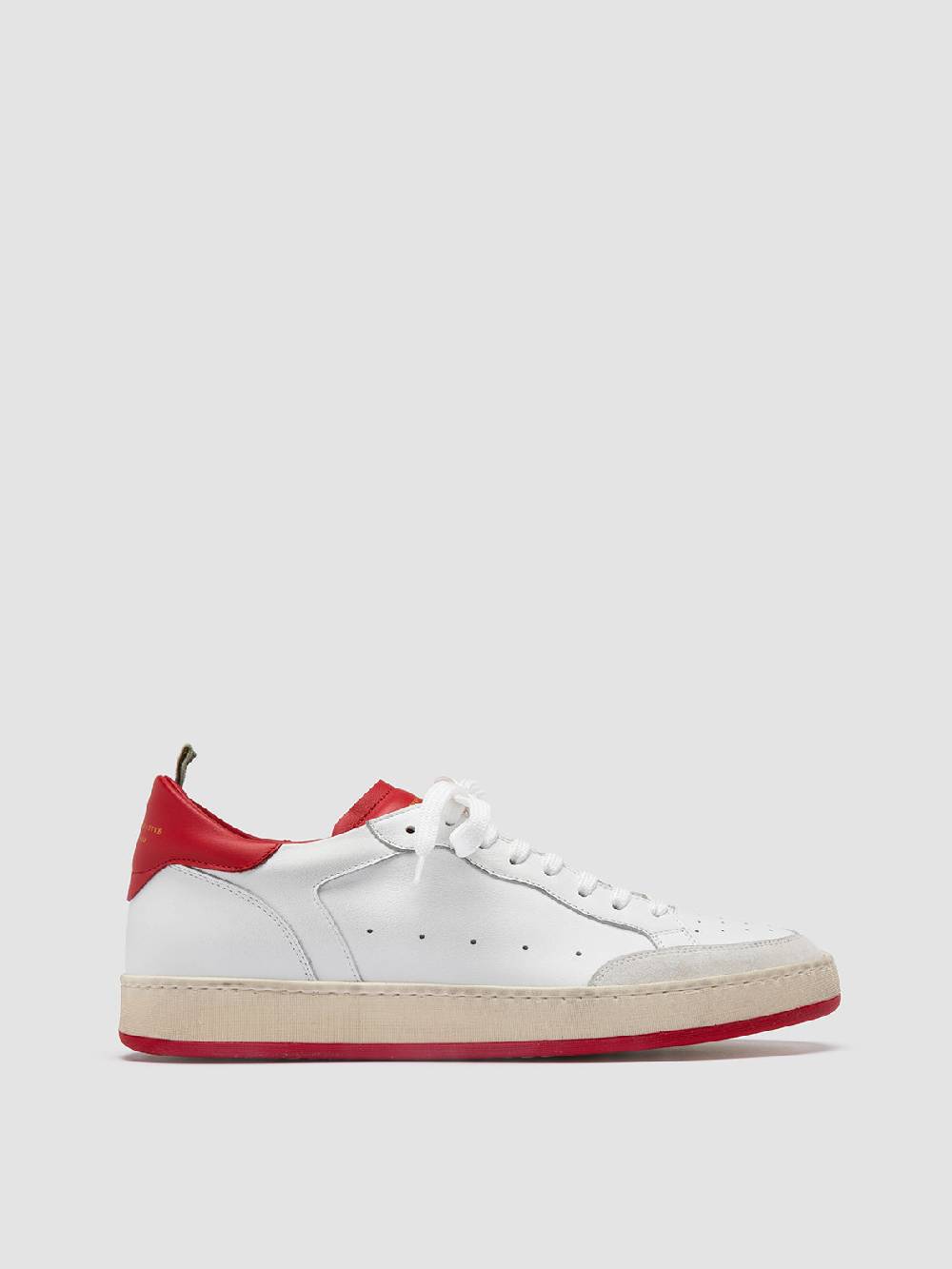 Officine Creative MAGIC 008 Sneakers Basse in Pelle e Camoscio Bianca Nuova