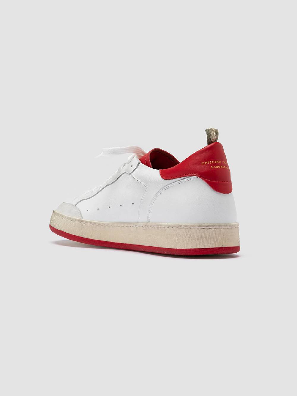 Officine Creative MAGIC 008 Sneakers Basse in Pelle e Camoscio Bianca Nuova