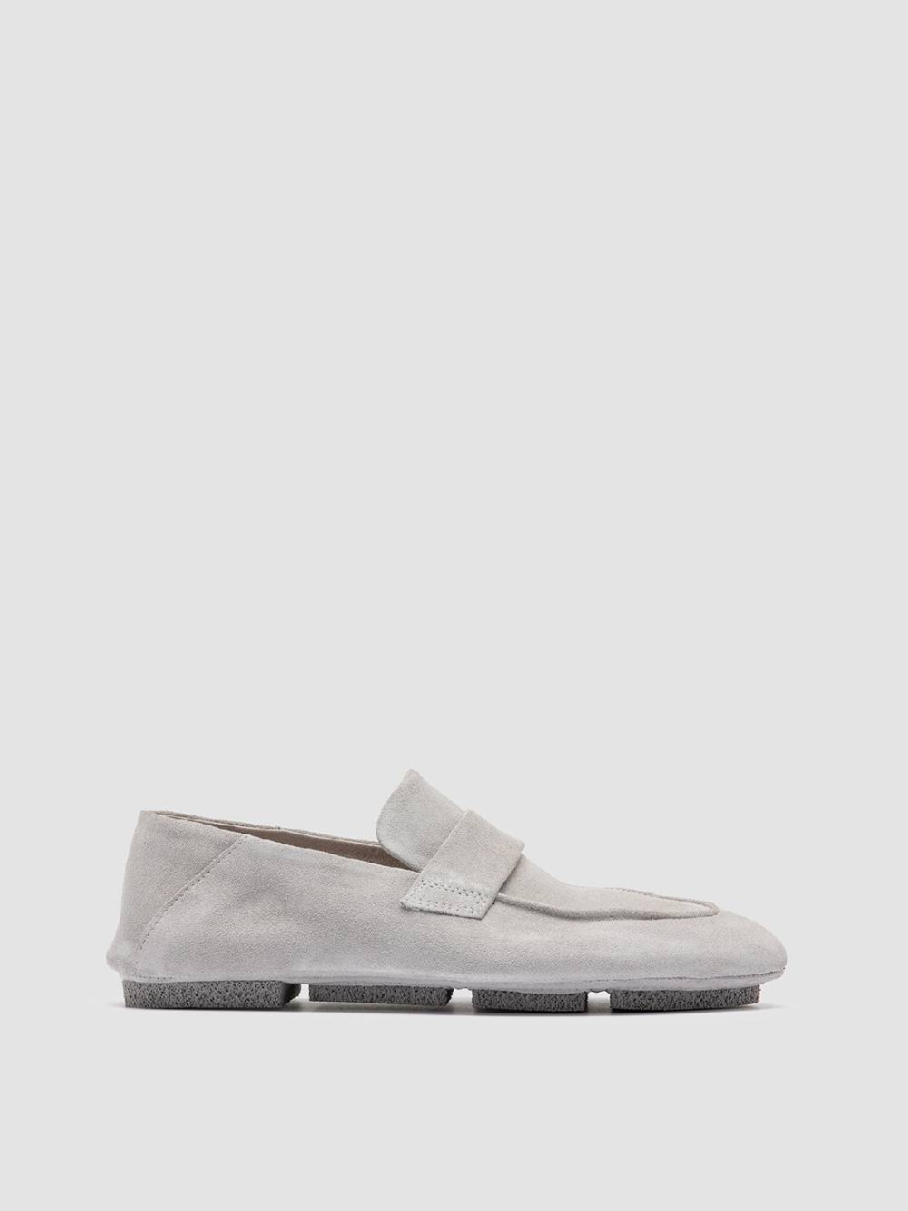Officine Creative C-SIDE 101 Mocassini in Pelle Scamosciata Grigia Spedizione gratuita