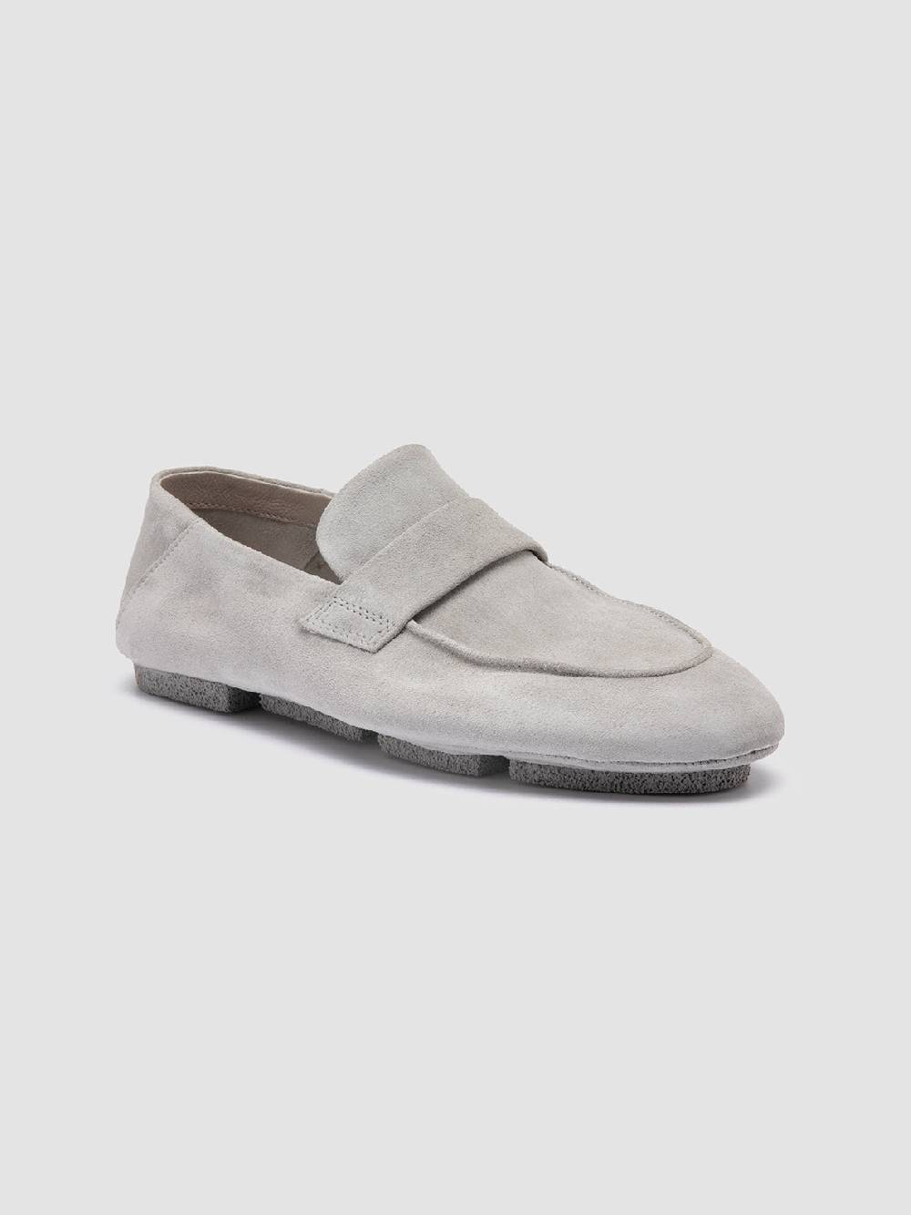 Officine Creative C-SIDE 101 Mocassini in Pelle Scamosciata Grigia Spedizione gratuita