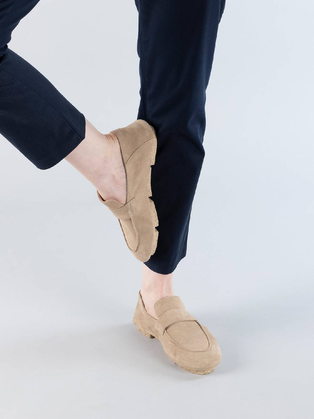 Officine Creative C-SIDE 101 Mocassini in Pelle Scamosciata Grigia Spedizione gratuita
