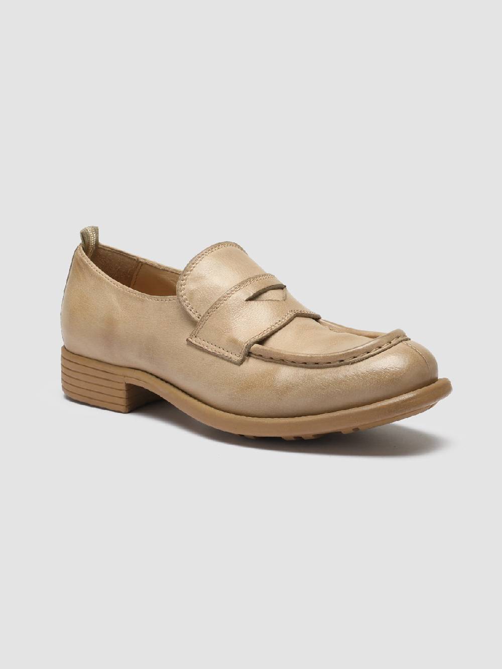 Officine Creative CALIXTE 020 Mocassini Penny Loafer in Pelle Tortora Prezzo di fabbrica