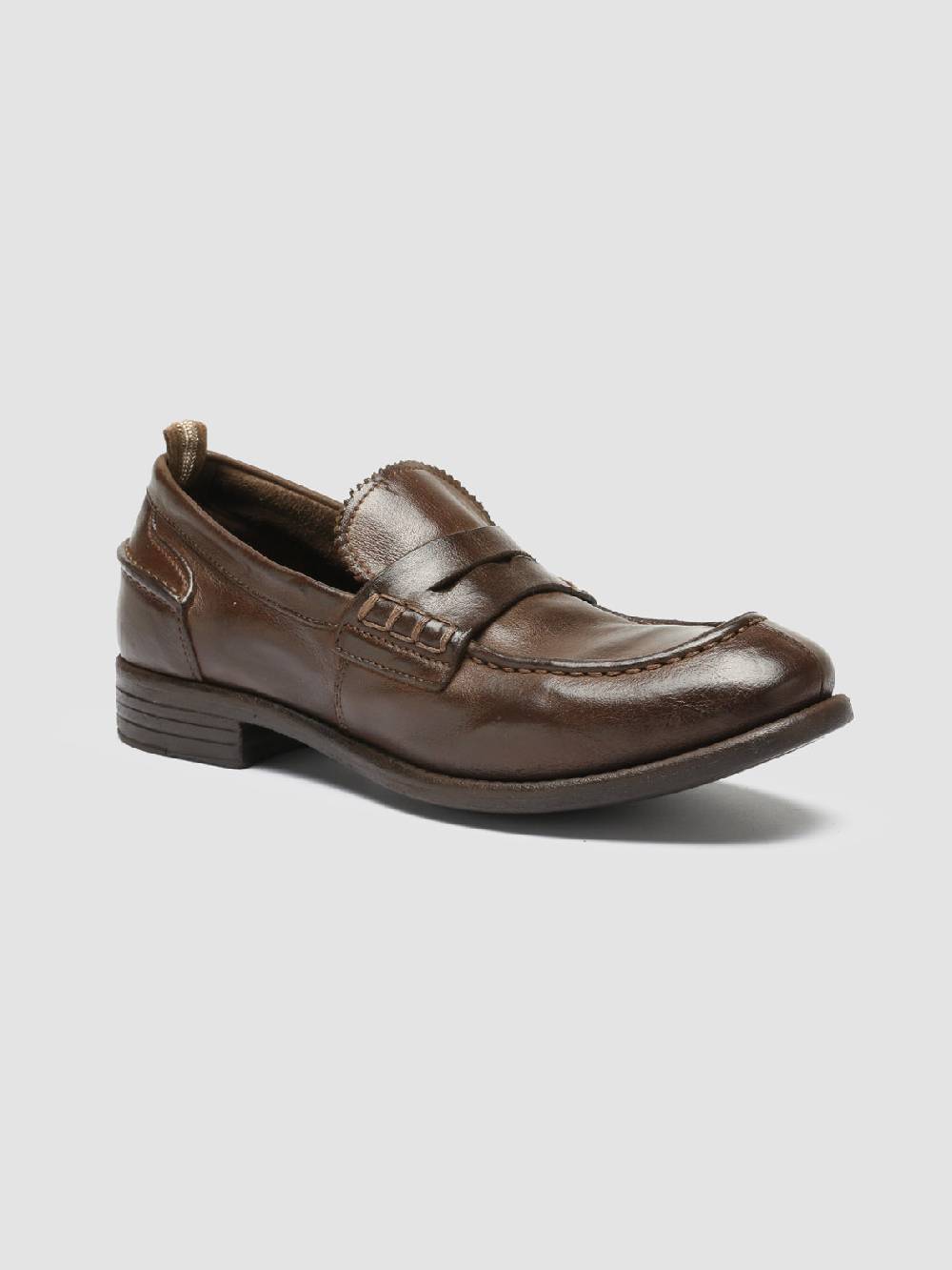 Officine Creative CALIXTE 042 Mocassini Penny in Pelle Marrone Offerta speciale