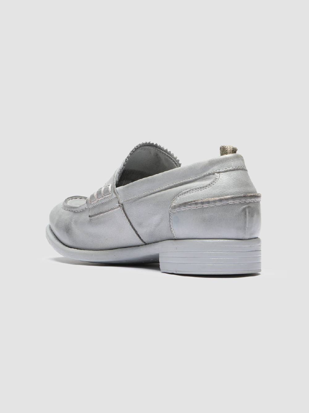 Officine Creative CALIXTE 042 Mocassini Penny in Pelle Grigia Comprare a buon mercato