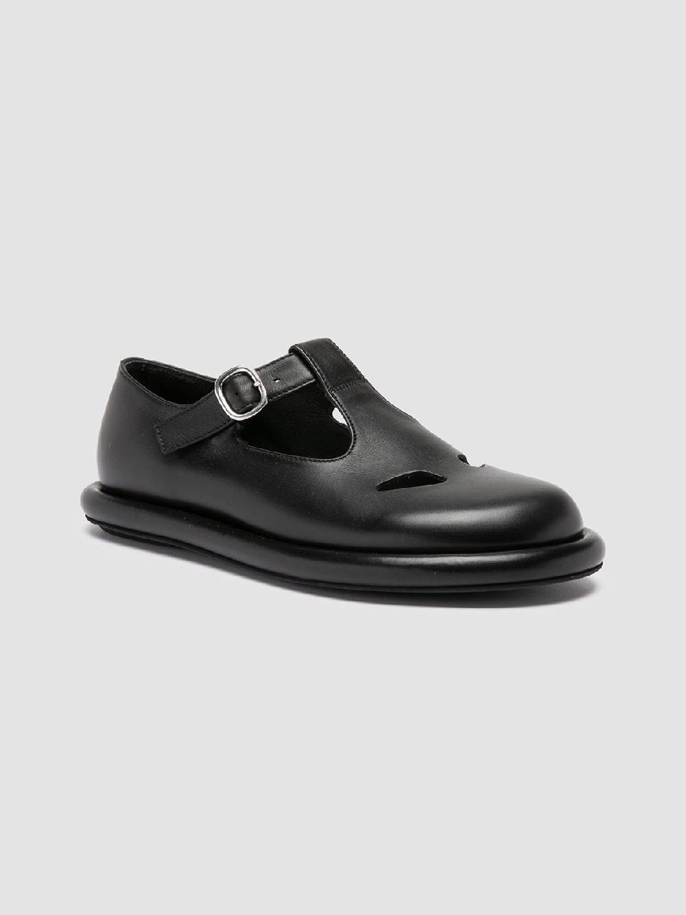 Officine Creative ESTENS 106 Scarpe Basse T-Bar in Pelle Nera Shopping online