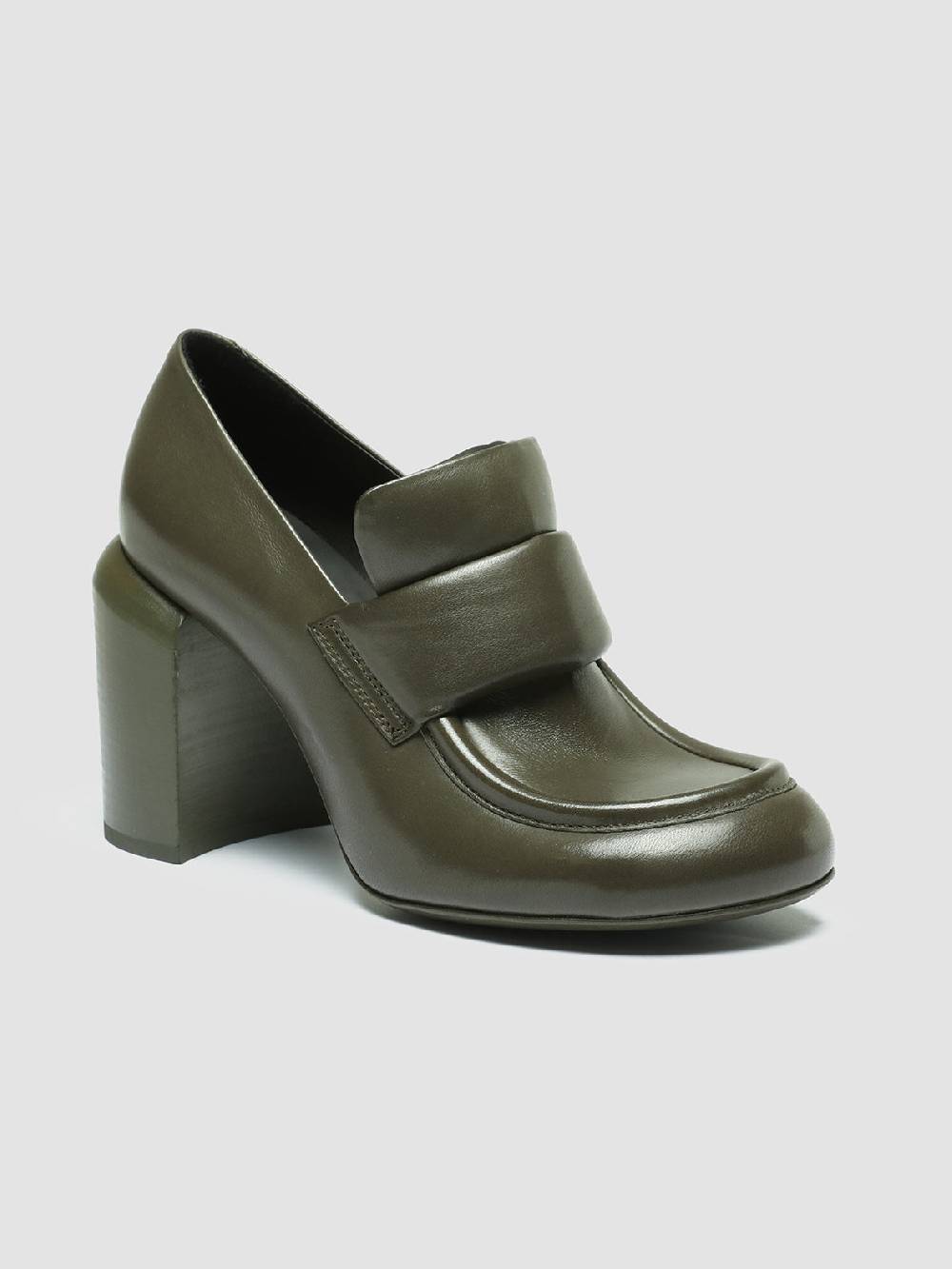 Officine Creative ESTHER 018 Mocassini Penny in Pelle Verde Offerta esclusiva