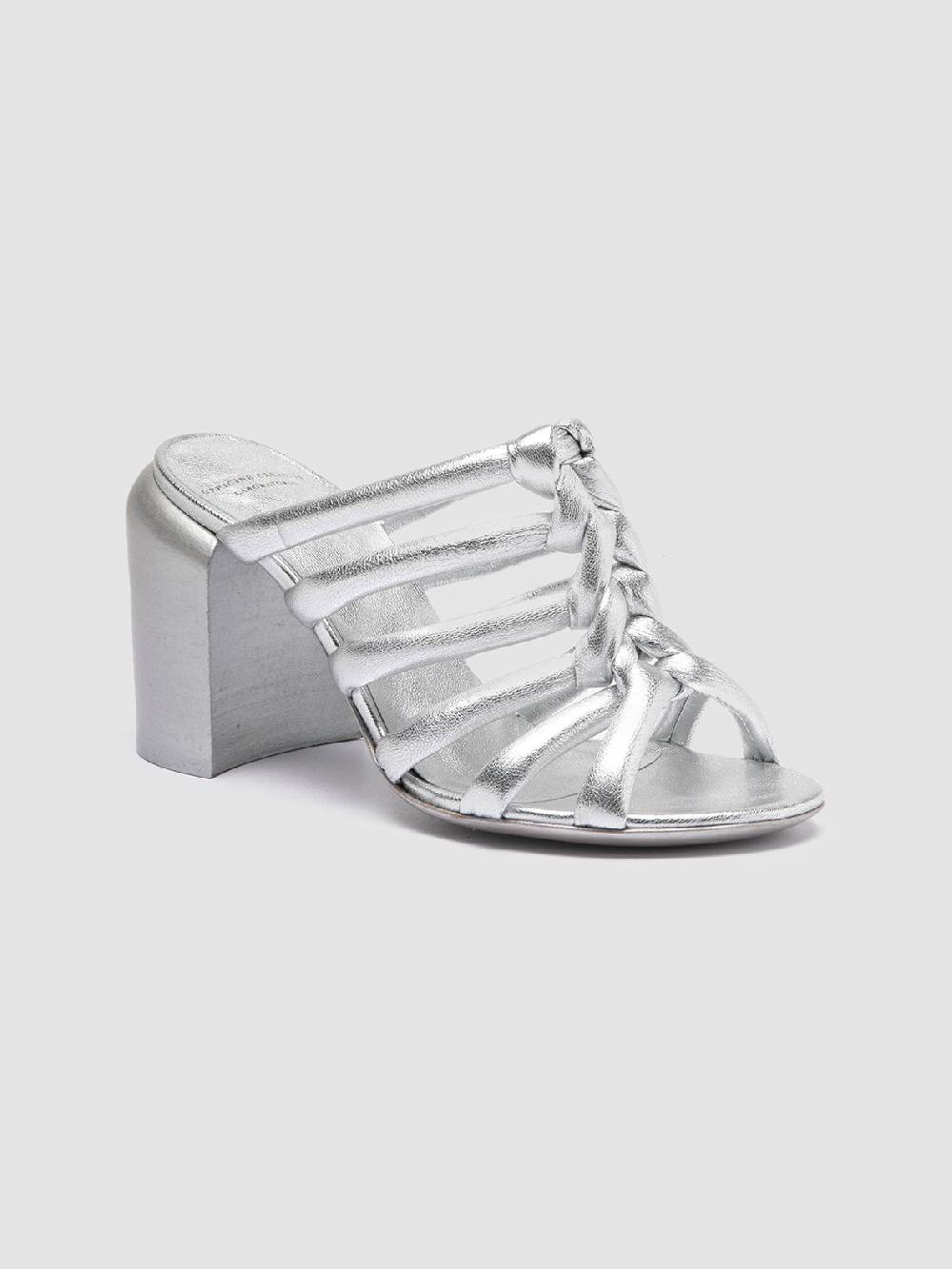 Officine Creative ESTHER 026 Sandali Slide in Pelle Argento Black Friday