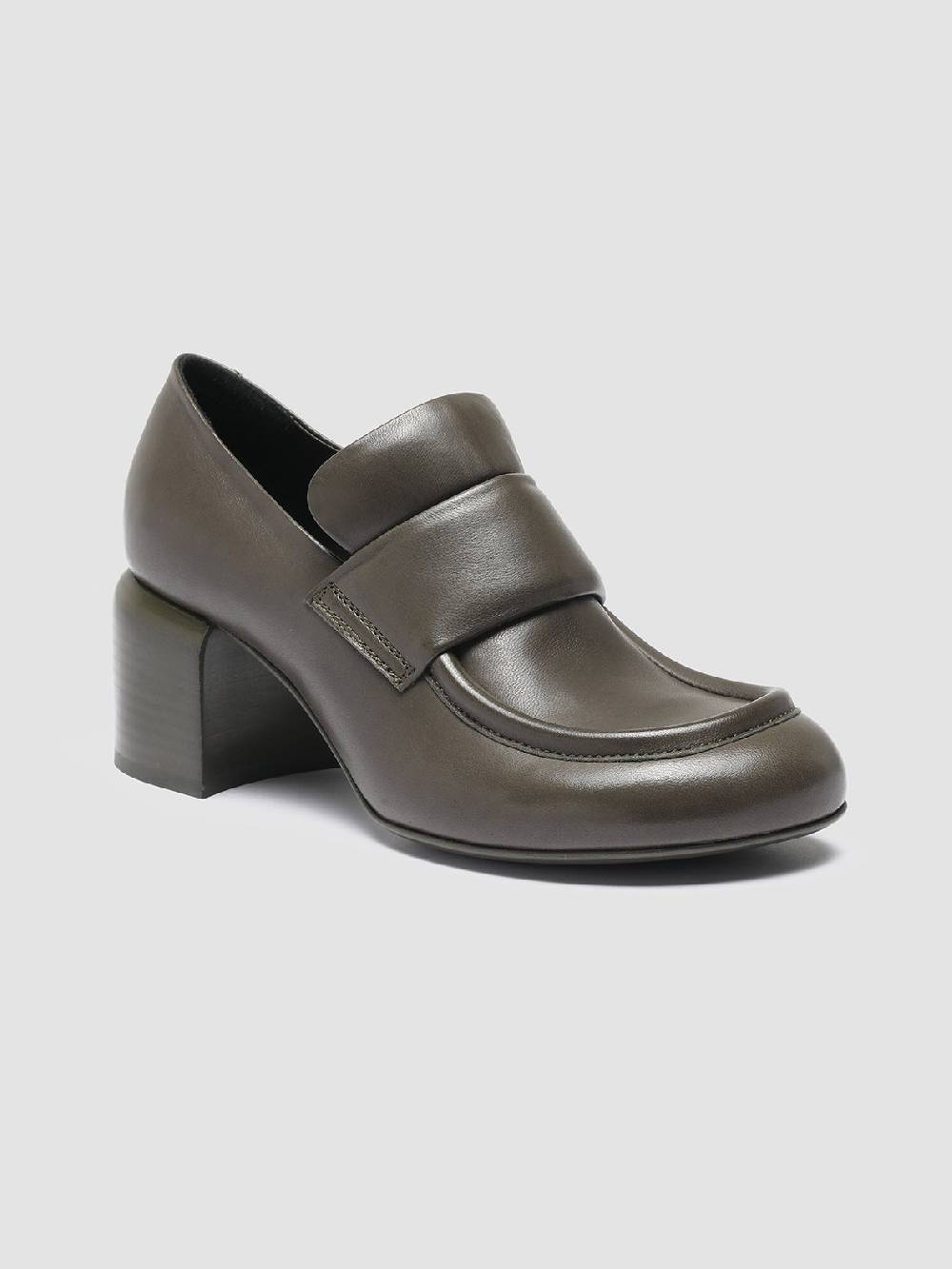 Officine Creative ETHEL 001 Mocassini Penny in Pelle Verde Cyber Monday