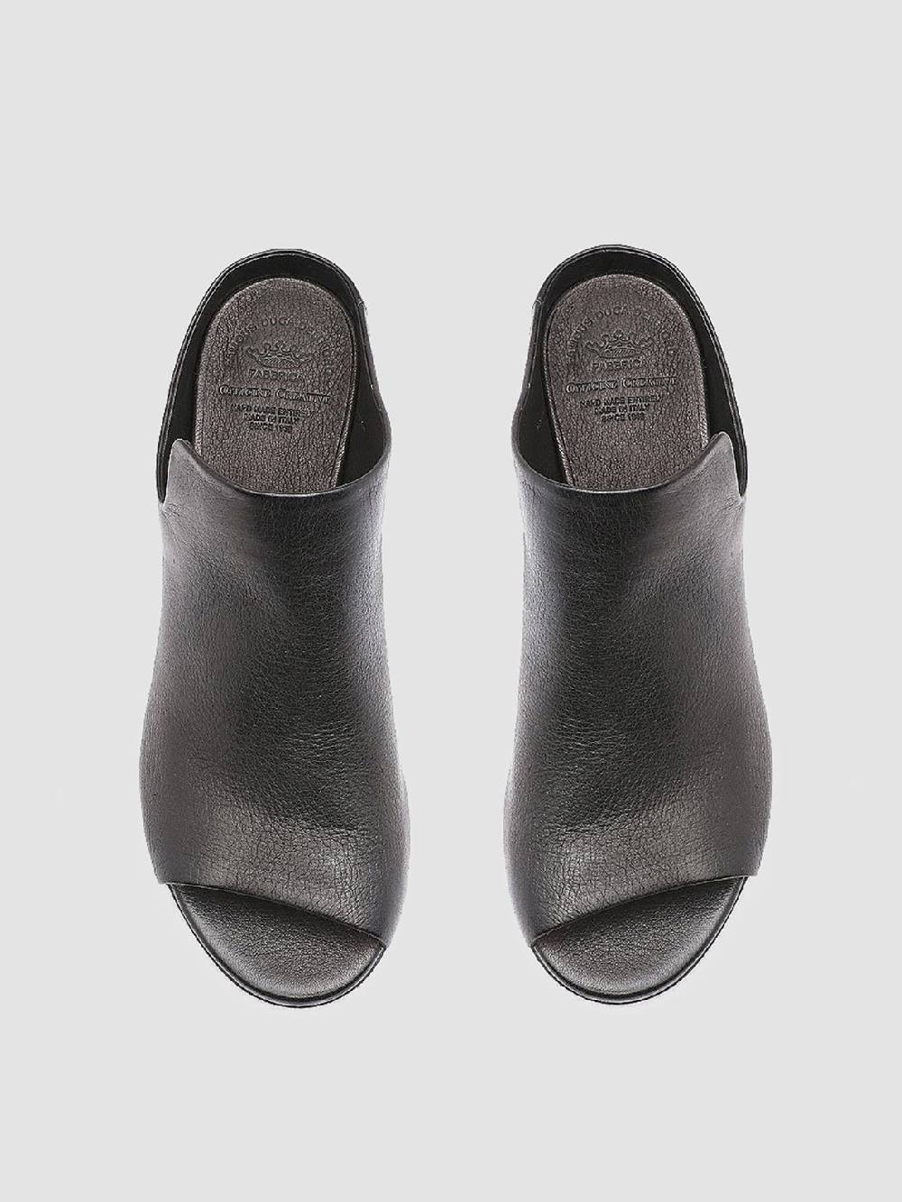 Officine Creative ADELE 003 Black Leather Sandals Smaltimento dello stoccaggio