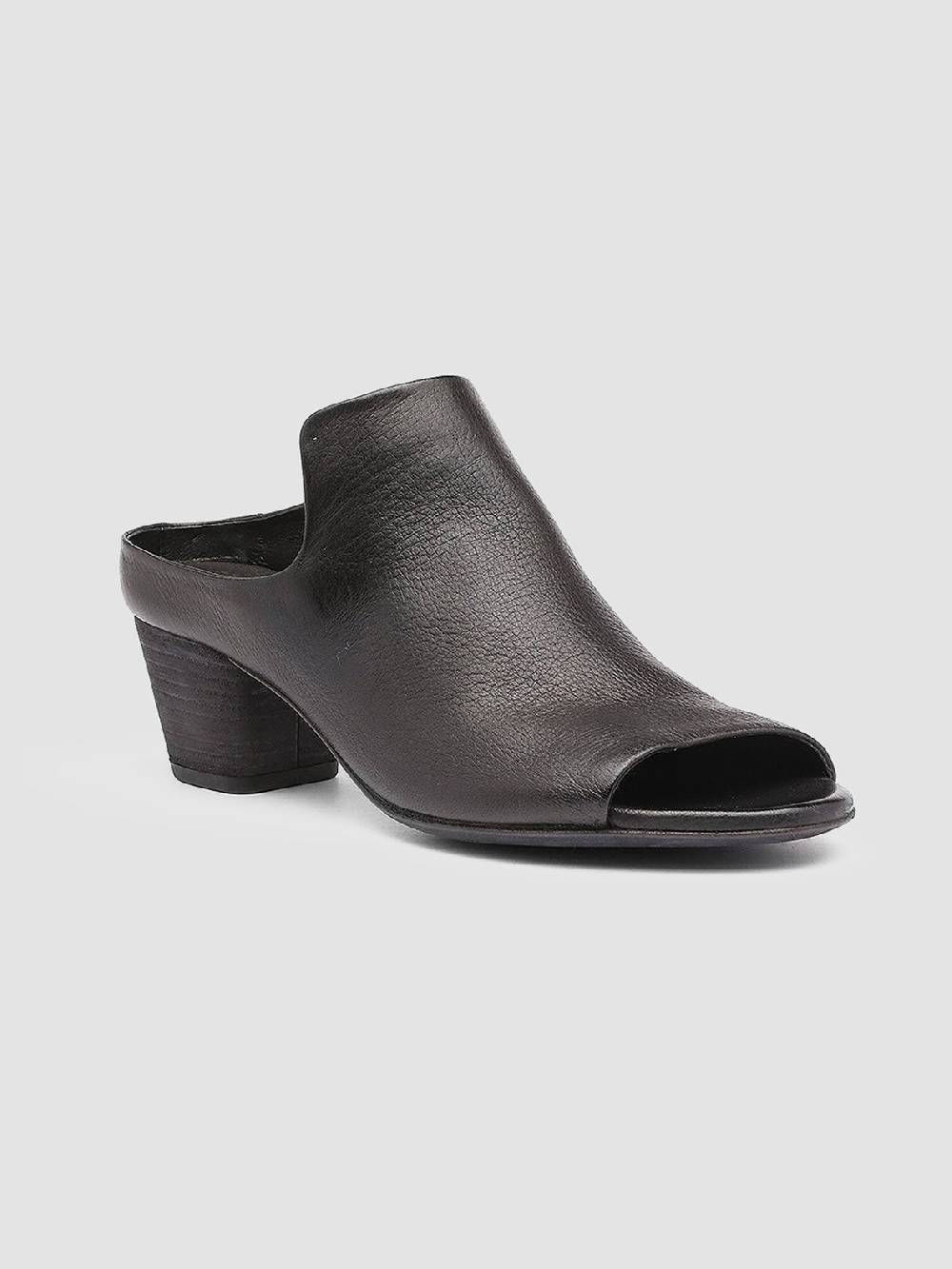 Officine Creative ADELE 003 Black Leather Sandals Smaltimento dello stoccaggio