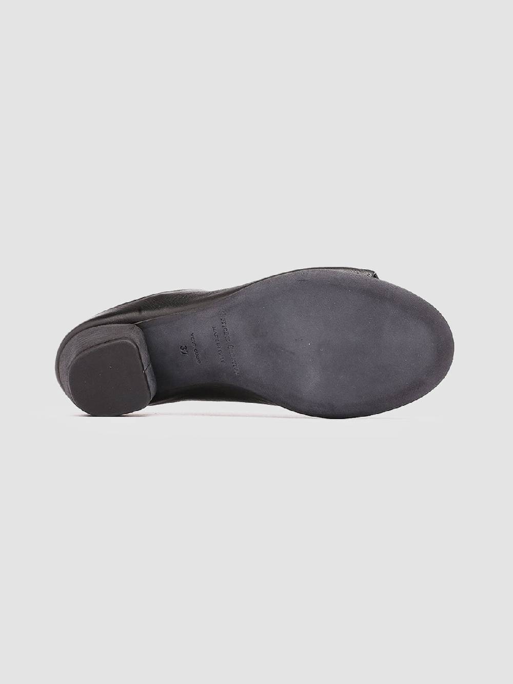 Officine Creative ADELE 003 Black Leather Sandals Smaltimento dello stoccaggio