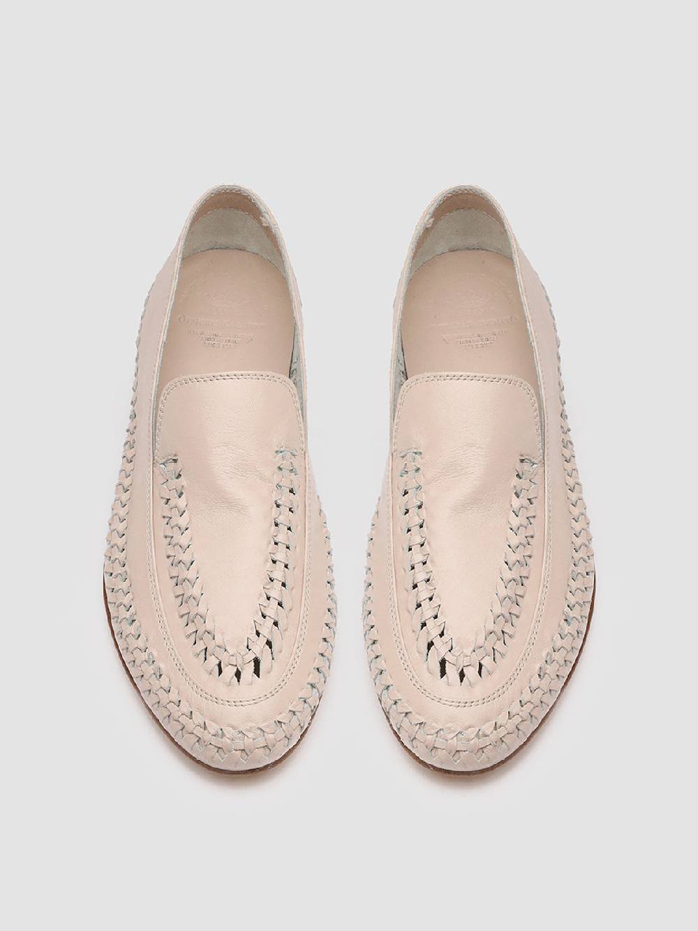 Officine Creative BESSIE 002 Mocassini in Pelle Rosa Vendita calda