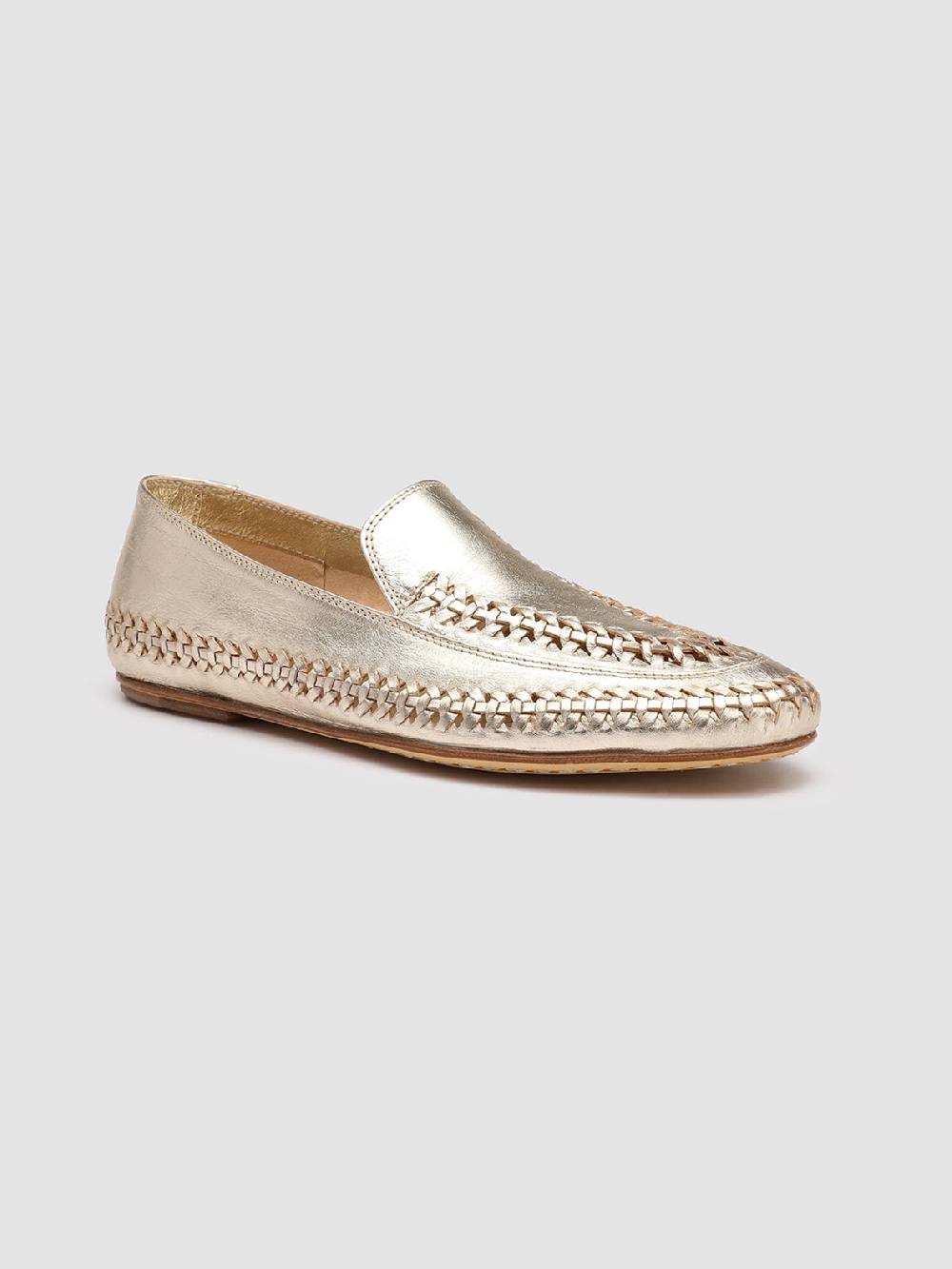 Officine Creative BESSIE 002 Mocassini in Pelle Argento Offerta migliore