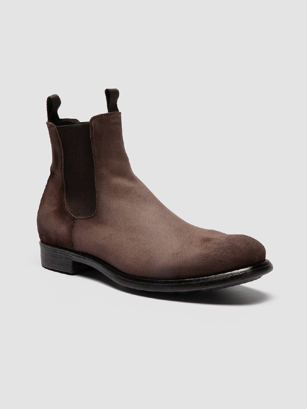 Officine Creative CHRONICLE 002 Stivaletti Chelsea in Camoscio Tortora Online Outlet
