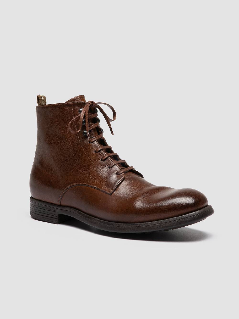 Officine Creative CHRONICLE 004 Stivali Stringati in Pelle Marrone Offerta temporanea
