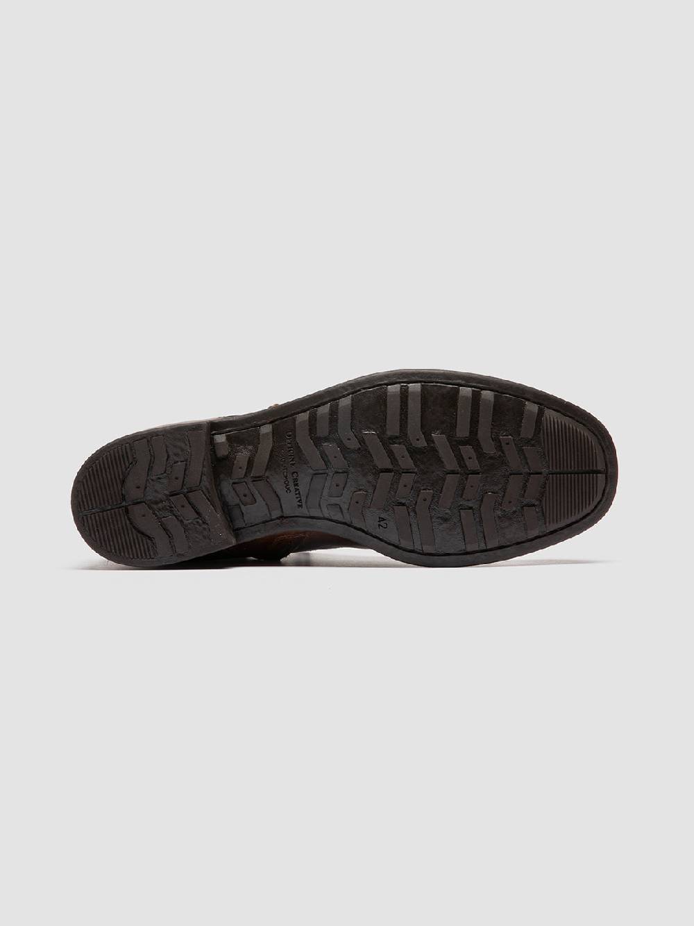 Officine Creative CHRONICLE 004 Stivali Stringati in Pelle Marrone Offerta temporanea