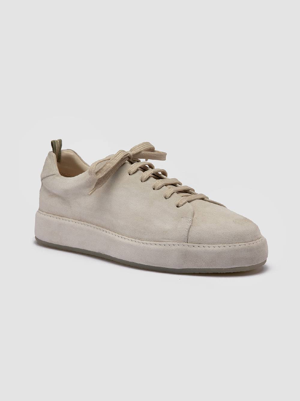 Officine Creative COVERED 001 Sneakers Basse in Pelle Scamosciata Grigia Sconti VIP