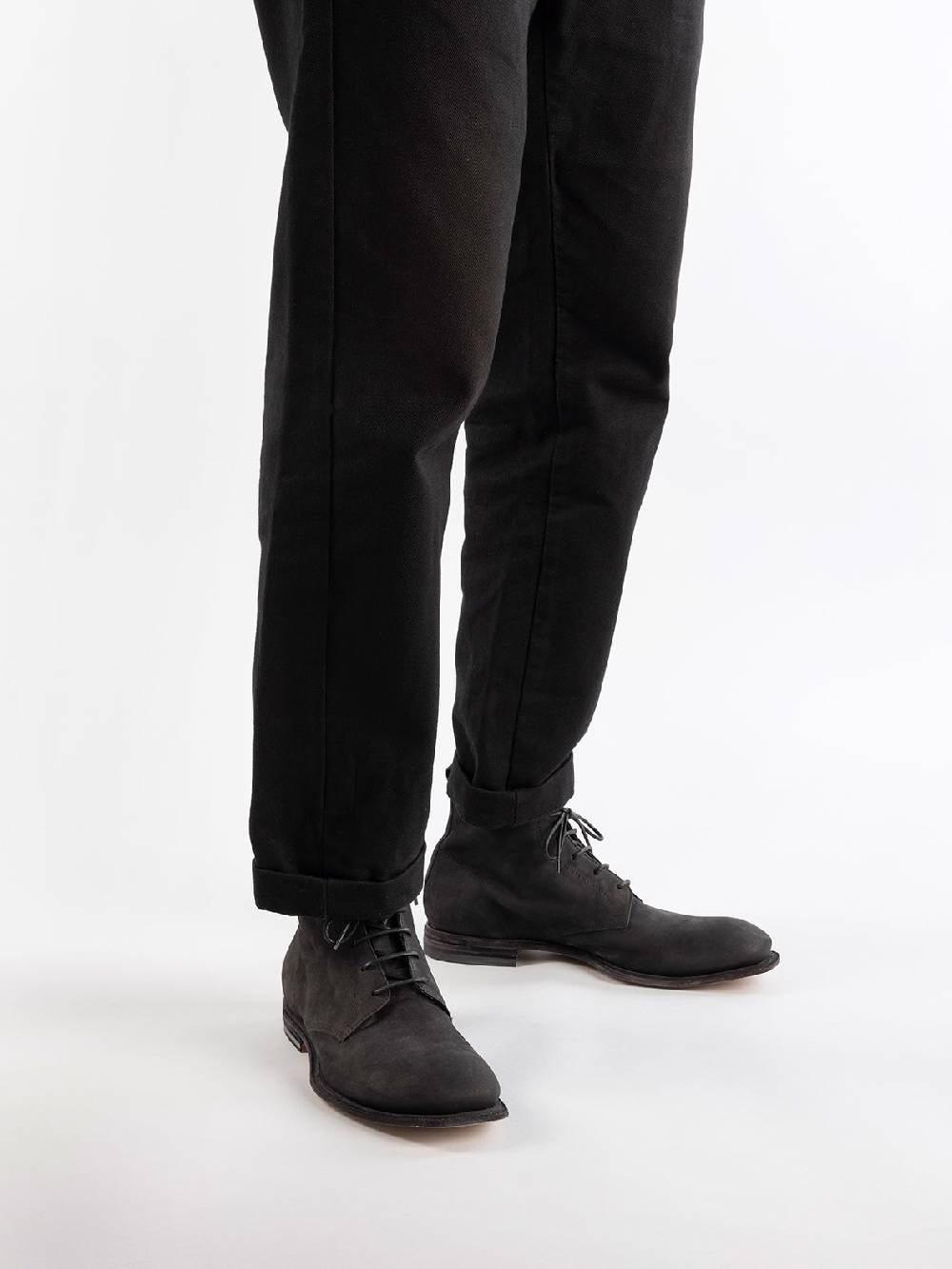 Officine Creative DURGA 002 Stivaletti in Pelle Scamosciata Nera Prezzo basso