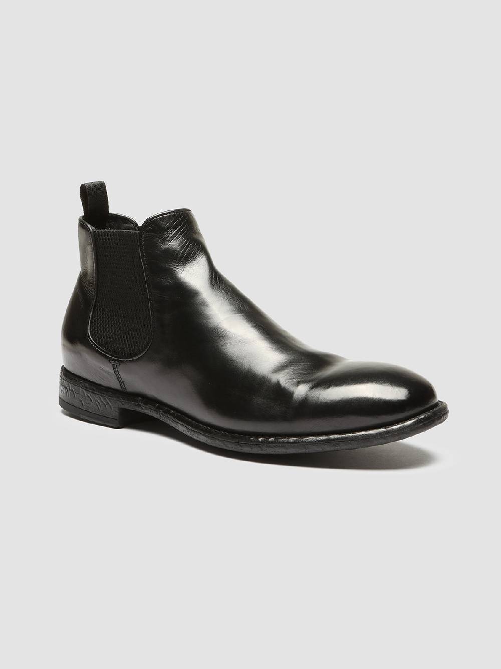 Officine Creative EMORY 012 Stivaletti Chelsea in Pelle Nera Super Saving Price