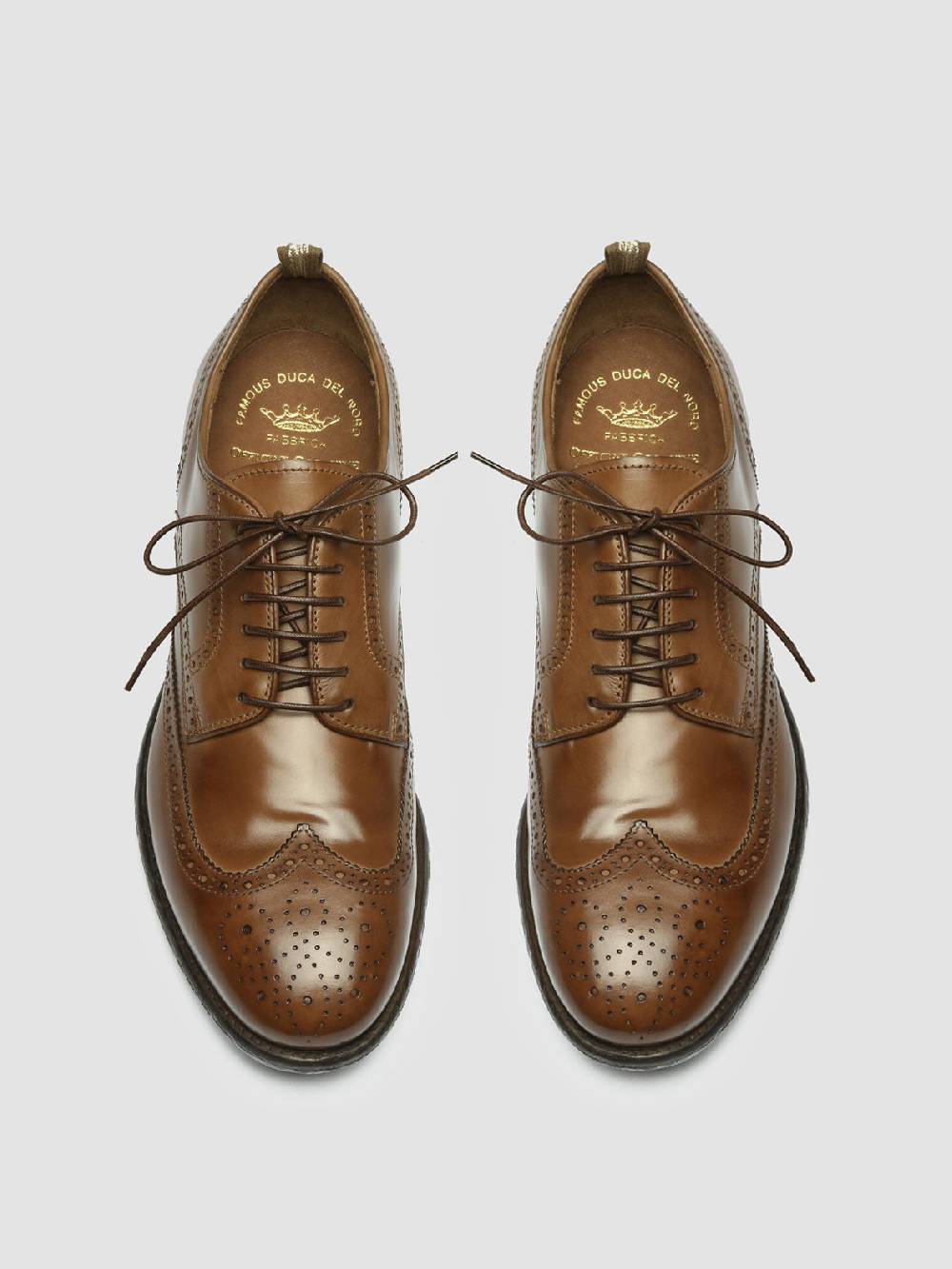 Officine Creative EMORY 015 Derby in Pelle Marrone Ritorno libero