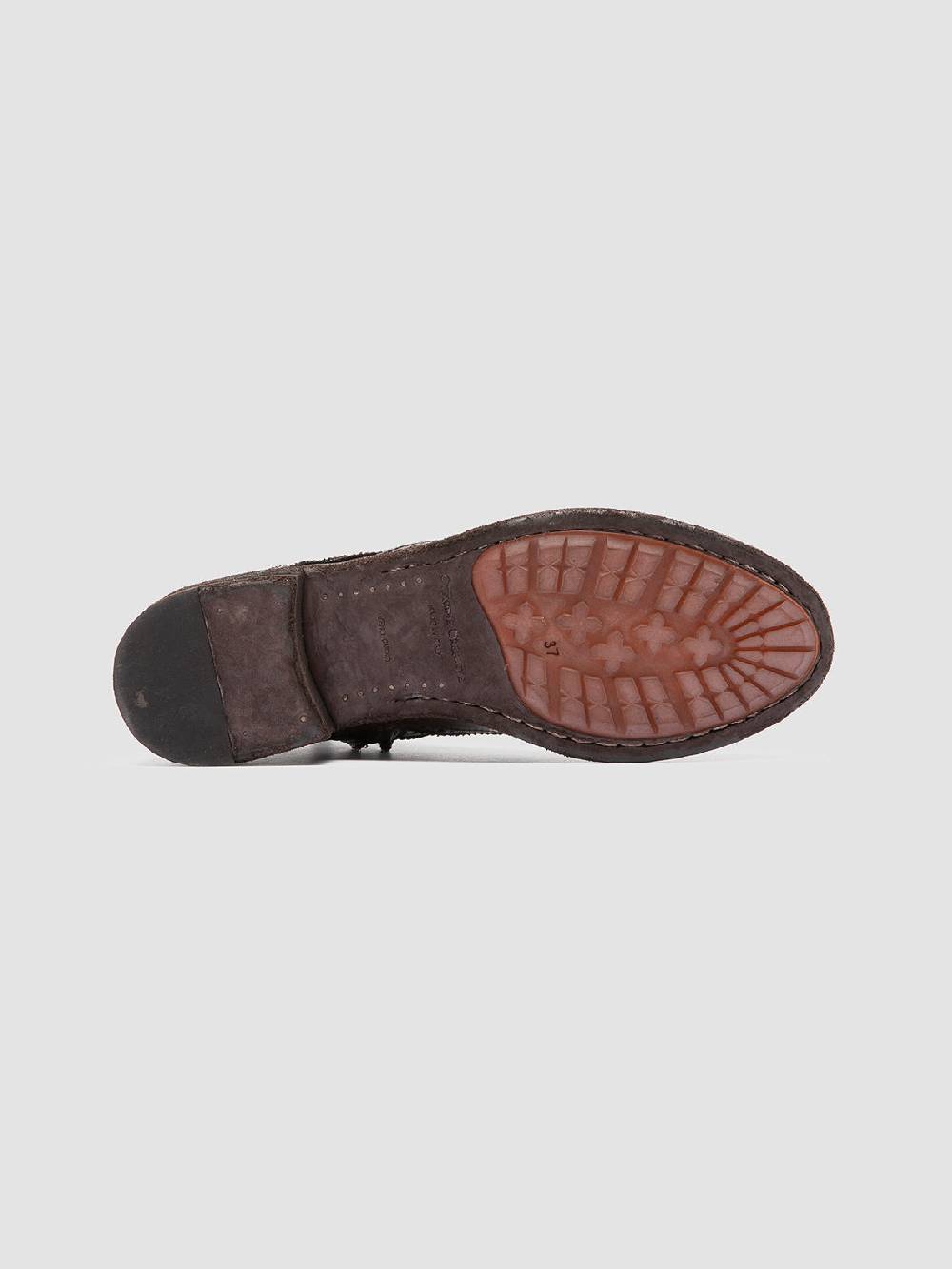Officine Creative LISON 058 Stivali con Zip in Pelle Marrone Fino al 50% di sconto