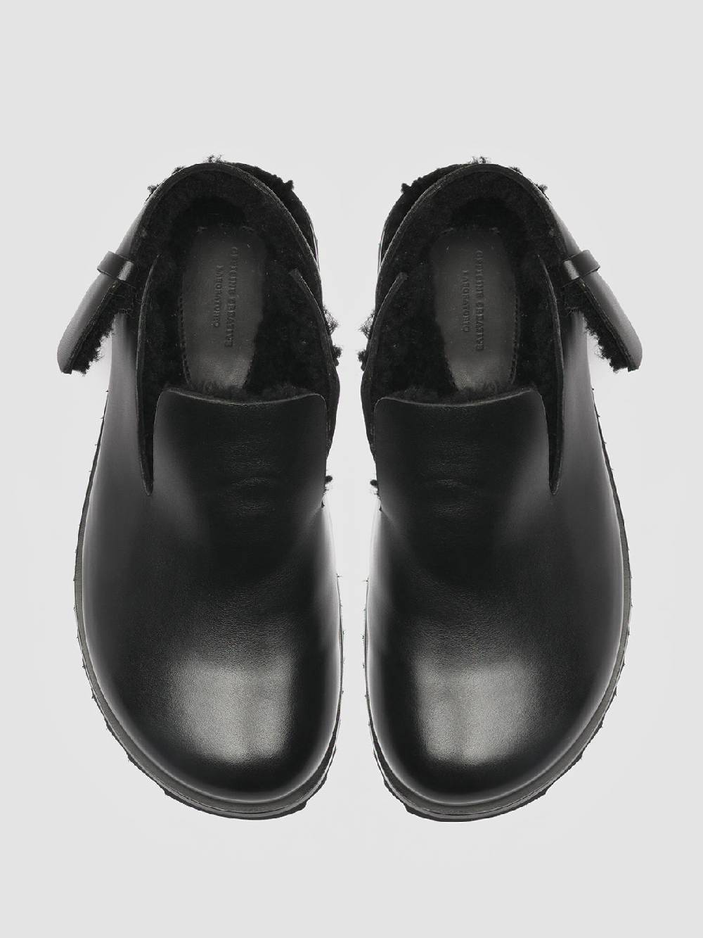 Officine Creative PELAGIE D’HIVER 004 Pump Slingback in Pelle Nera e Montone Fino al 65% di sconto