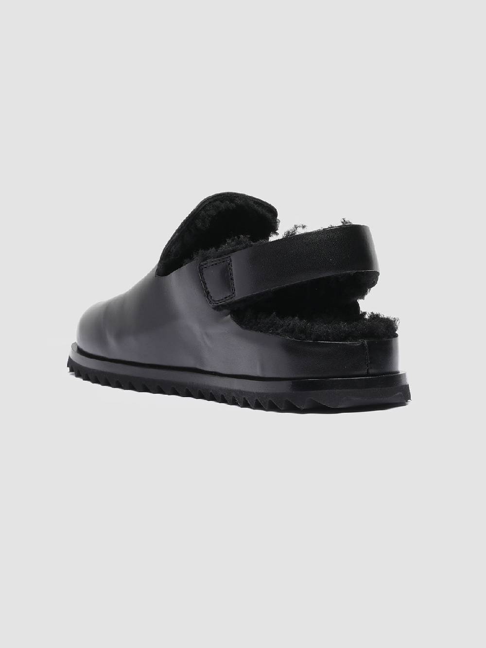Officine Creative PELAGIE D’HIVER 004 Pump Slingback in Pelle Nera e Montone Fino al 65% di sconto