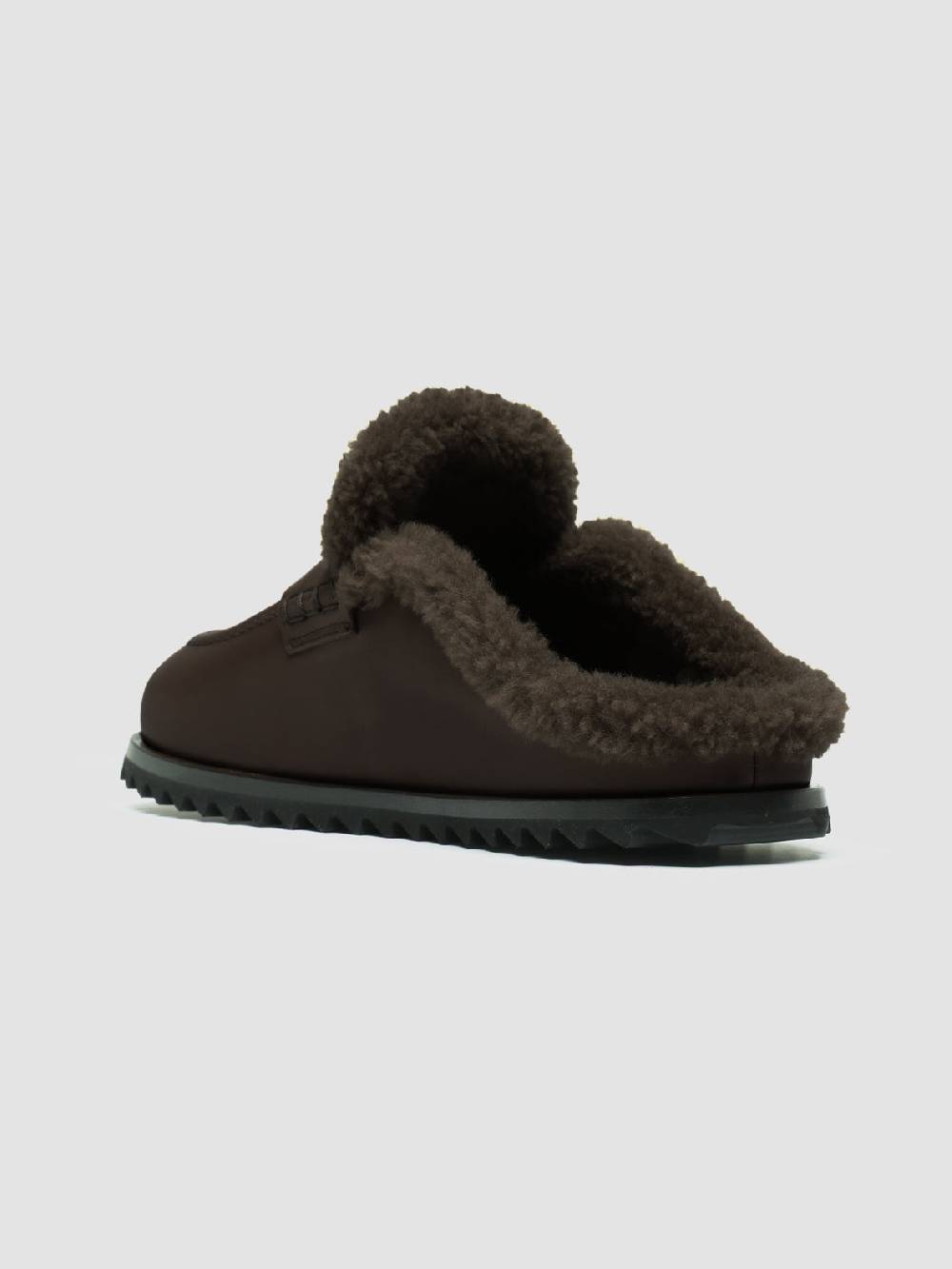 Officine Creative PELAGIE D’HIVER 007 Sabot in Pelle Marrone e Montone Only for today