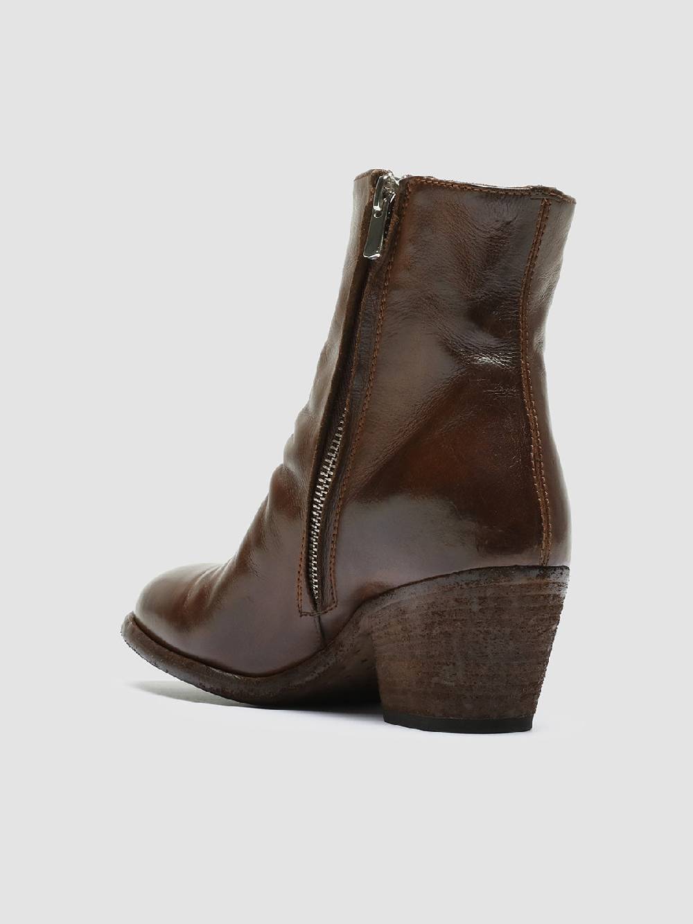 Officine Creative SHERRY 003 Stivaletti in Pelle Marrone Super sconto