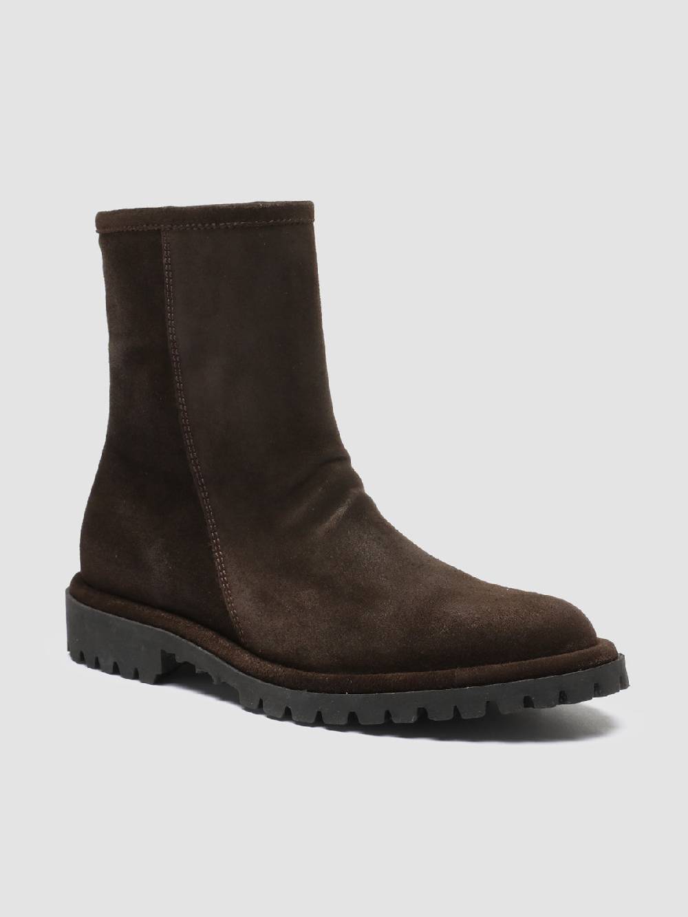 Officine Creative SPECTACULAR W 111 Stivali con Zip in Pelle Scamosciata Marrone Limitato a 3 giorni