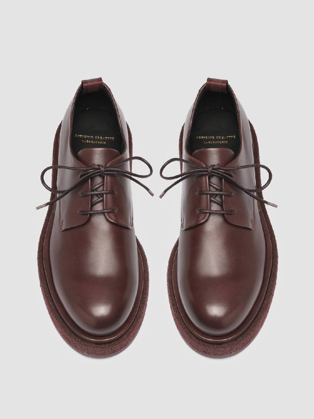 Officine Creative TONAL 100 Derby in Pelle Bordeaux Esporta salva