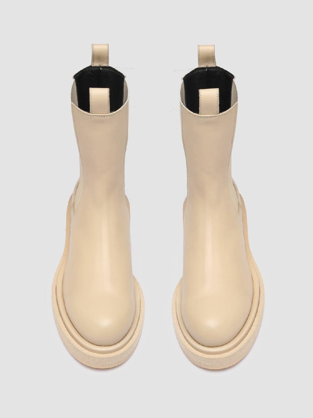 Officine Creative TONAL 105 Stivaletti Chelsea in Pelle Avorio Duty-free