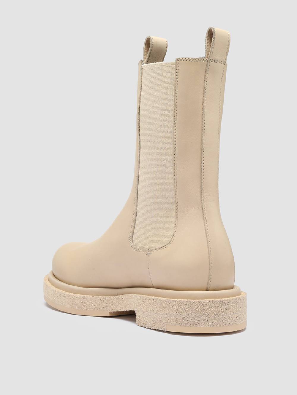 Officine Creative TONAL 105 Stivaletti Chelsea in Pelle Avorio Duty-free