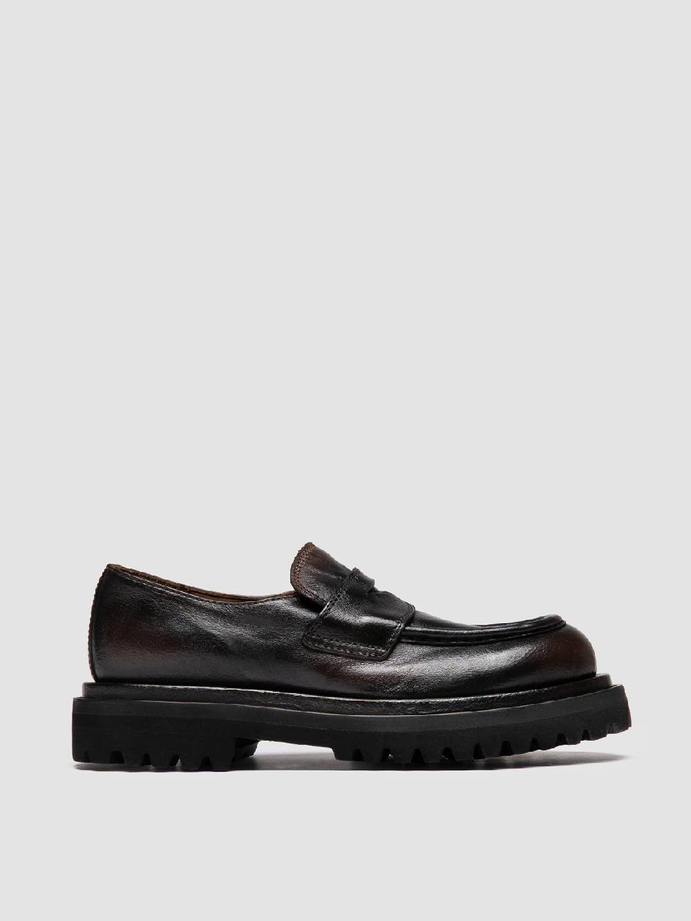 Officine Creative WISAL DD 101 Mocassini in Pelle Marrone 50% di sconto per tempo limitato