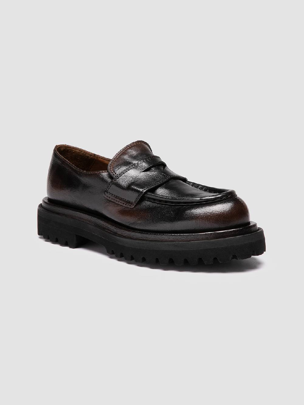 Officine Creative WISAL DD 101 Mocassini in Pelle Marrone 50% di sconto per tempo limitato