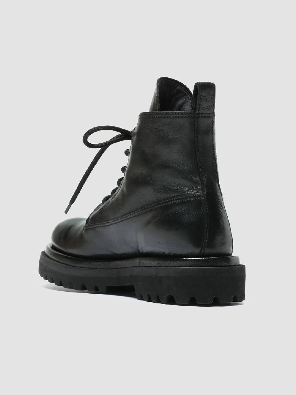 Officine Creative WISAL DD 105 Stivali stringati in Pelle Nera Sconti questo mese