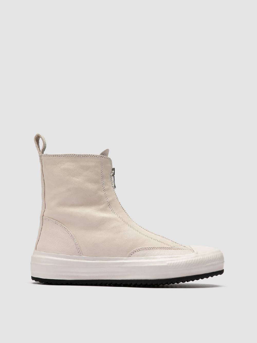 Officine Creative MES 109 Sneaker Alte in Pelle Avorio In Linea