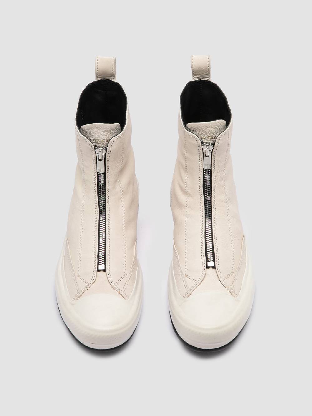 Officine Creative MES 109 Sneaker Alte in Pelle Avorio In Linea