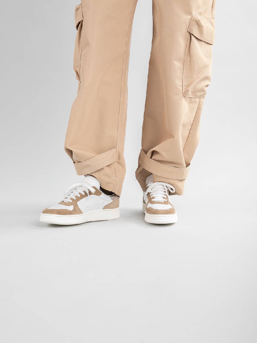Officine Creative MOWER 110 Sneakers in Pelle e Camoscio Bianco Qualità