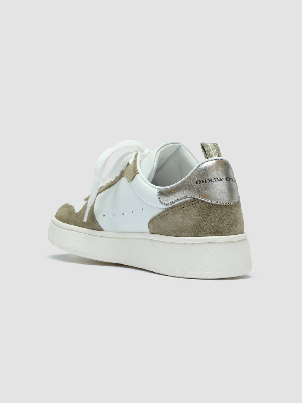 Officine Creative MOWER 110 Sneakers in Pelle Bianca Spedizione Gratuita