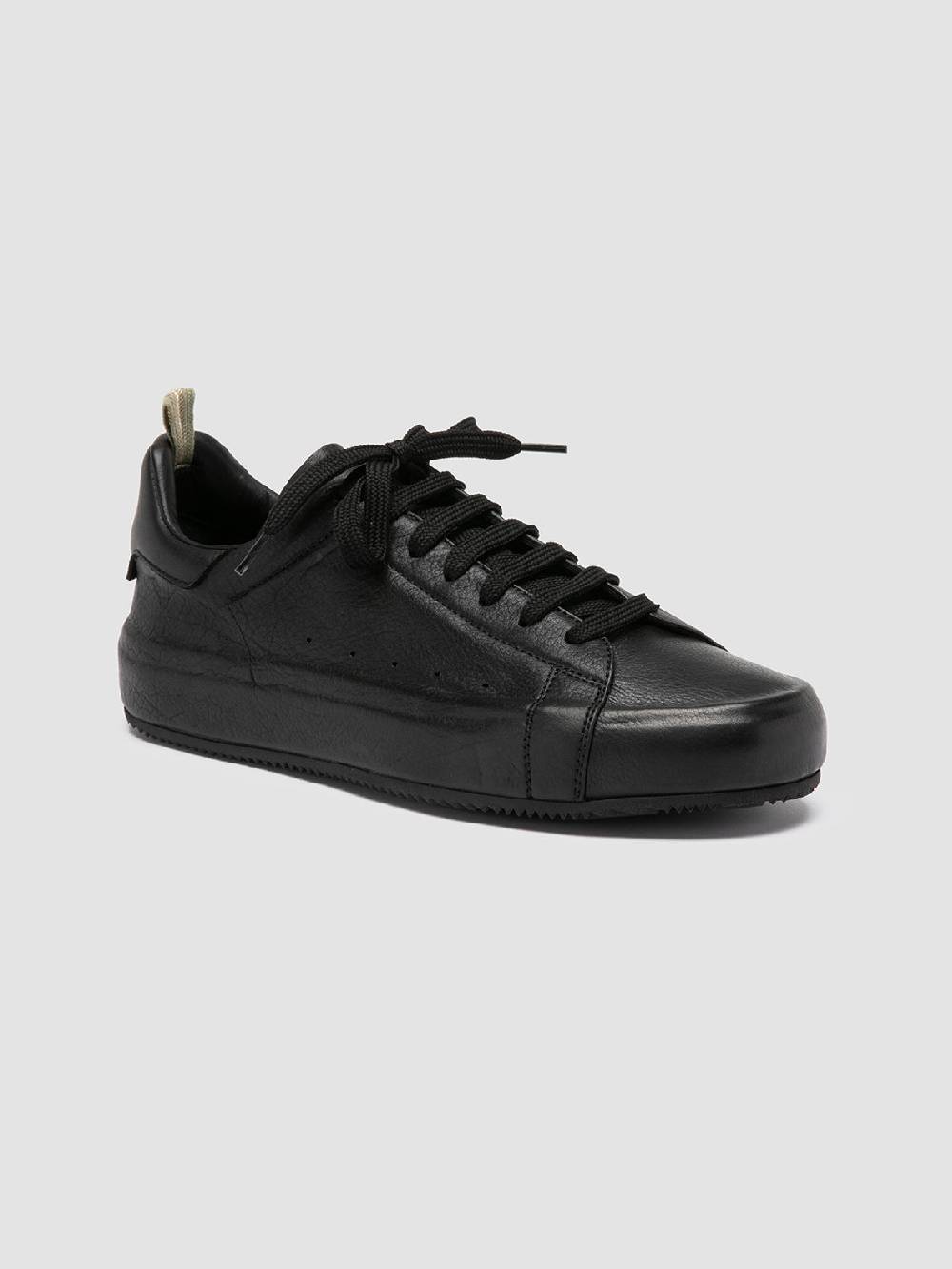 Officine Creative PRIMARY 101 Sneakers in Pelle Nera Negozi Online