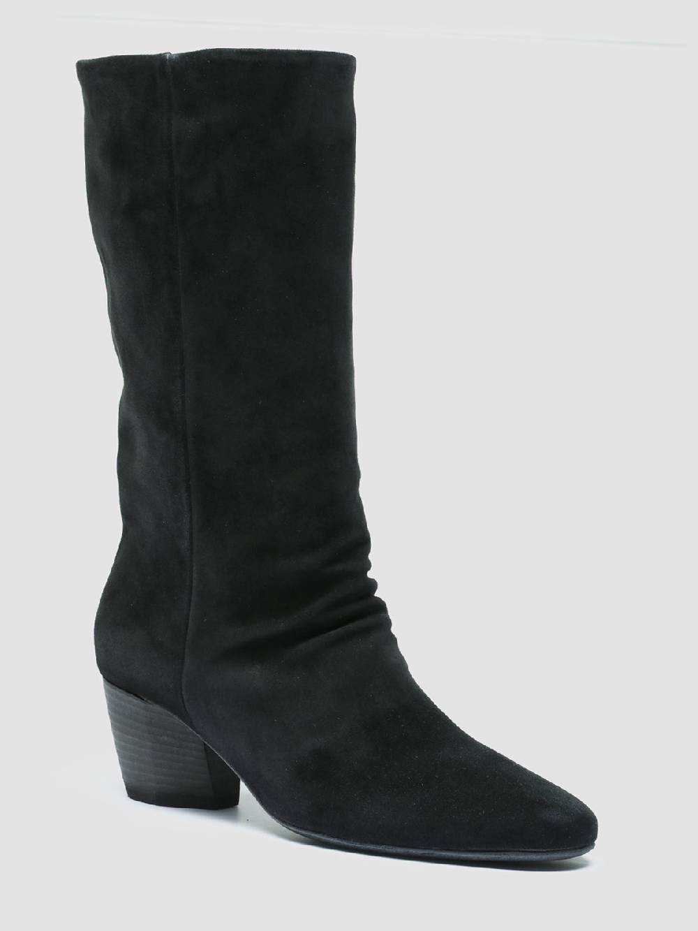 Officine Creative BETH 010 Stivali in Pelle Scamosciata Nera Sottocosto