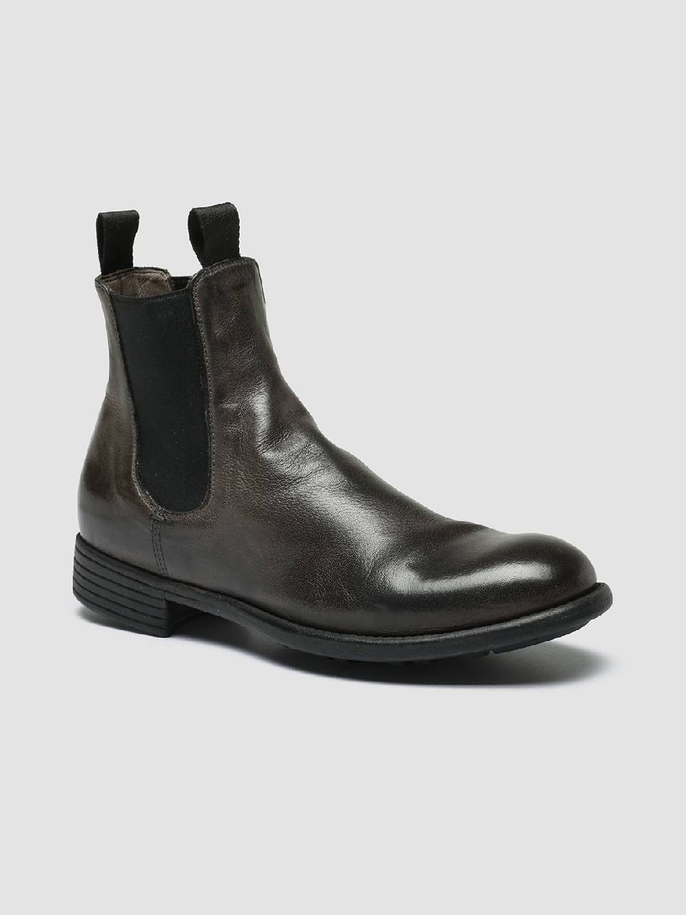 Officine Creative CALIXTE 004 Stivaletti Chelsea in Pelle Grigia Sconto