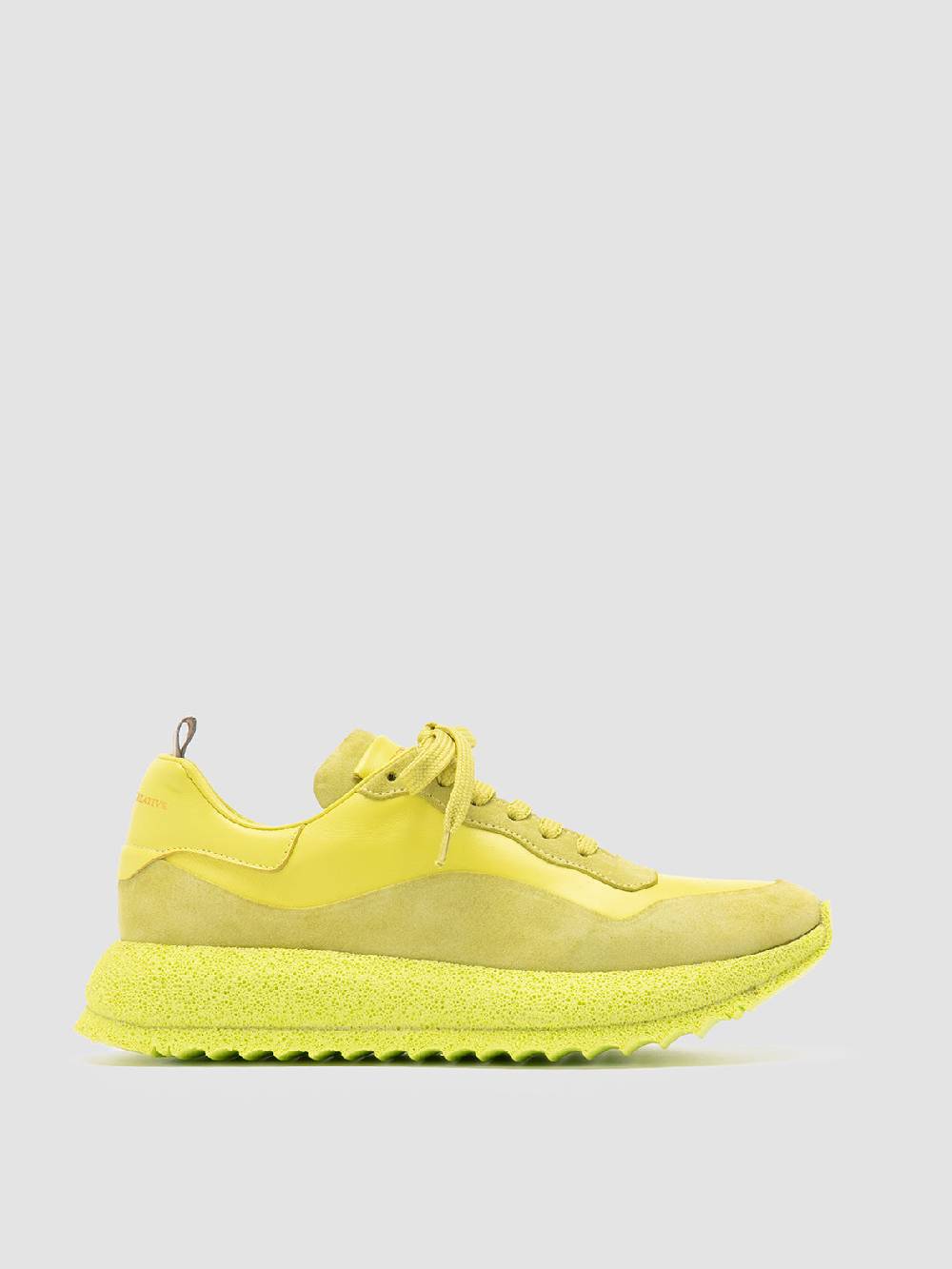 Officine Creative RACE RUBREX 101 Sneakers Basse in Pelle e Camoscio Gialla Saldi