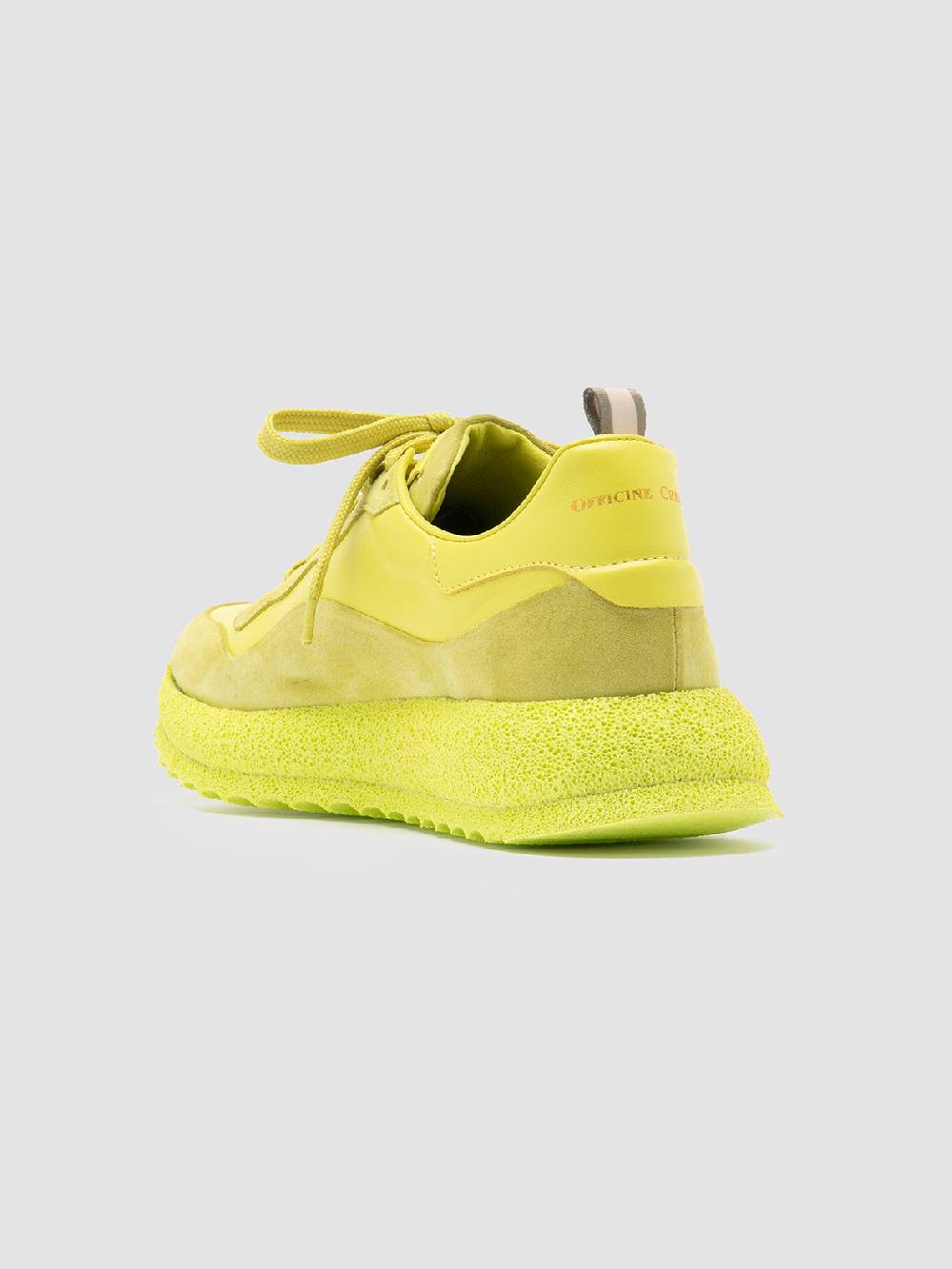 Officine Creative RACE RUBREX 101 Sneakers Basse in Pelle e Camoscio Gialla Saldi