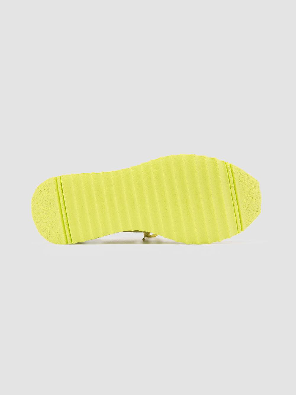 Officine Creative RACE RUBREX 101 Sneakers Basse in Pelle e Camoscio Gialla Saldi