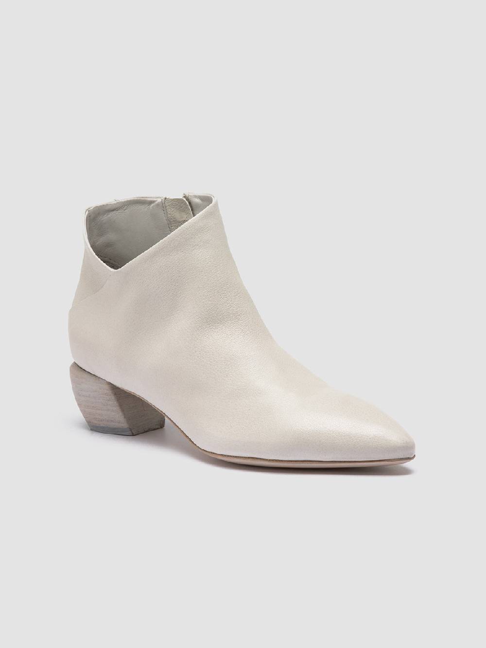 Officine Creative SALLY 030 Stivaletti con Zip in Pelle Bianca Hotsell