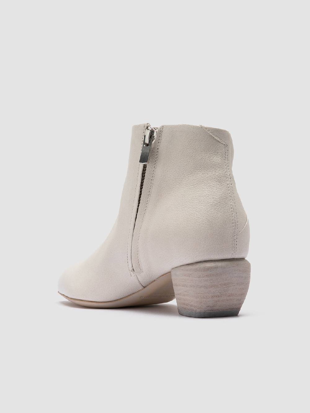 Officine Creative SALLY 030 Stivaletti con Zip in Pelle Bianca Hotsell