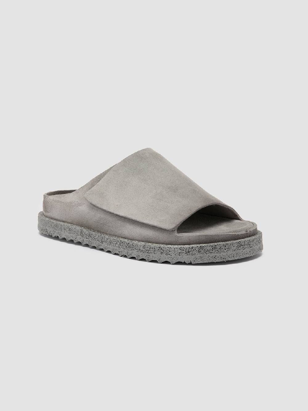 Officine Creative SANDS 106 Sandali Slide in Pelle Scamosciata Grigia Vendita Calda